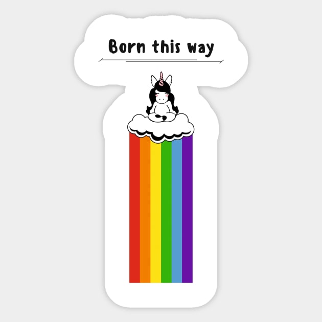 LGBT Rainbow Pride - Born This Way Sticker by victoriashel